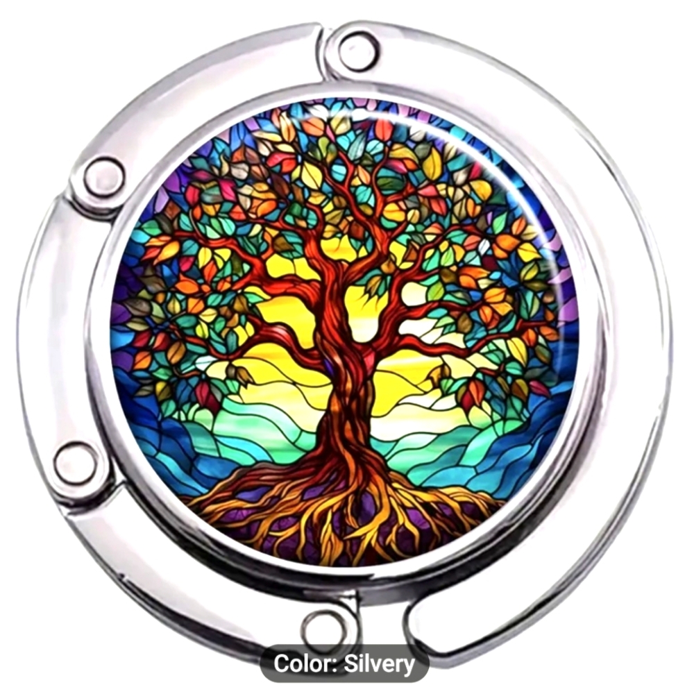 Bag purse hook Tree of Life foldable